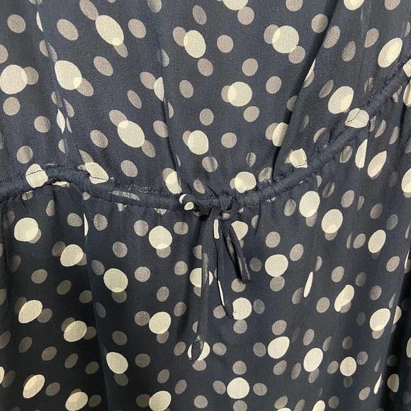 Haute Hippie Polka Dot One Shoulder Drawstring Ruffle Dress - Picture 5 of 11